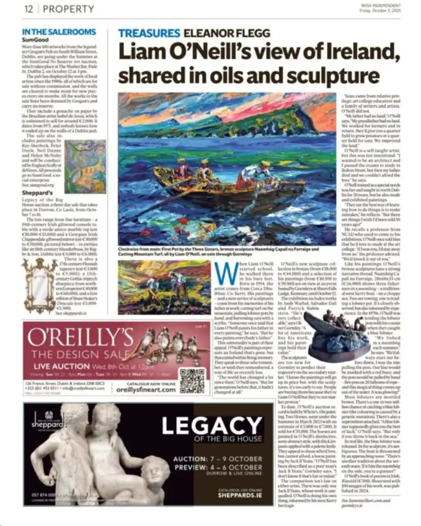 Liam O’Neill’s view of Ireland, shared in oils and sculpture