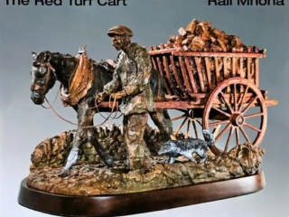 The Red Cart sculpture by Liam O'Neill